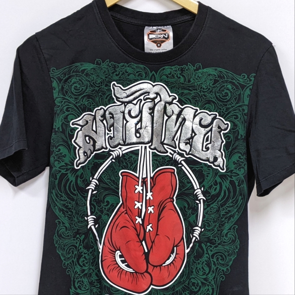 Born To Be Muai Thai Graphic Tee, Medium
